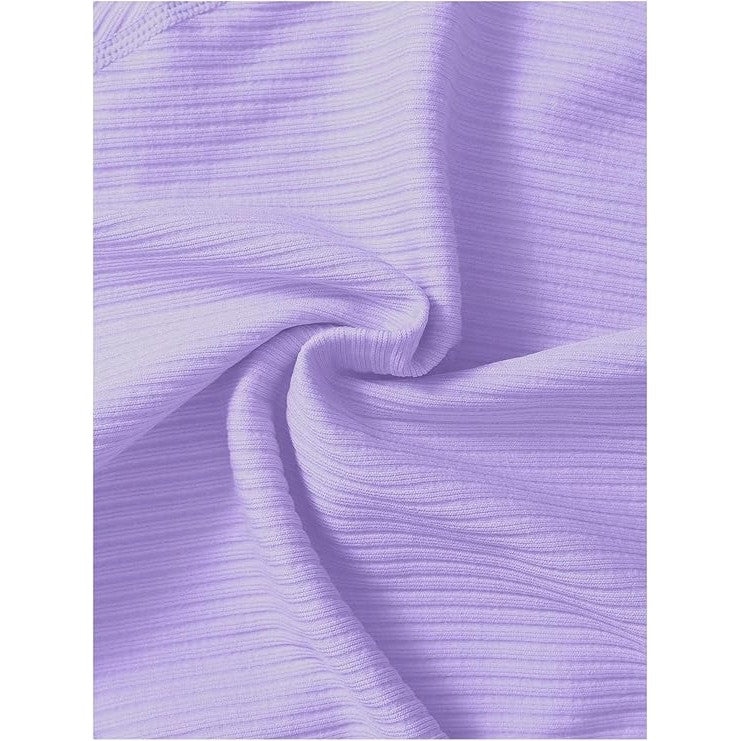 Costum pentru Fitness/Yoga, pentru Femei, Material Elastic, Spandex, Talie Inalta, Mov, Marime S