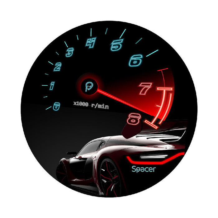 Covor pentru scaun gaming SPACER, protectie parchet, cauciuc si material textil, 1200 x 3mm, rotund, SPEED 46501475