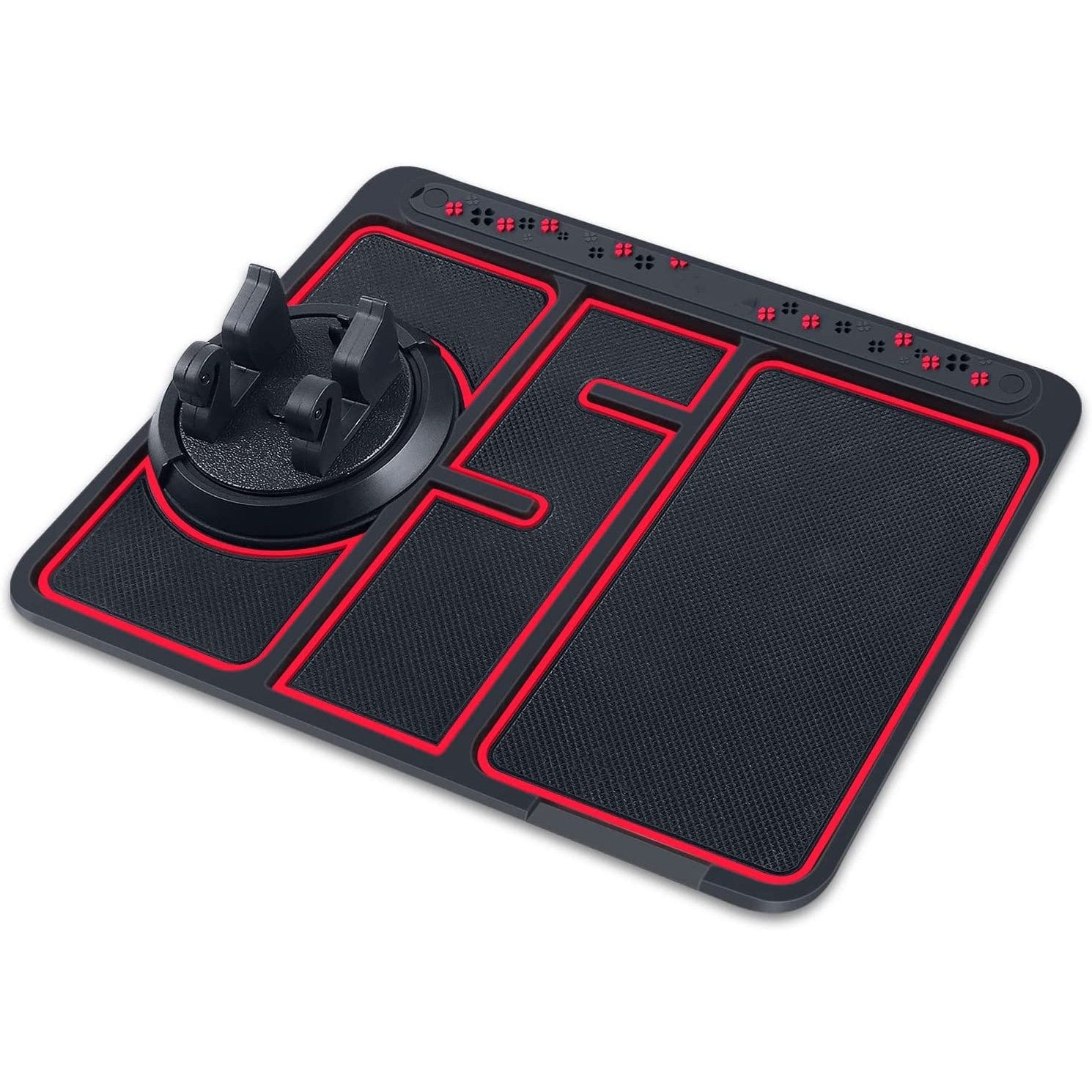 Covoras Pad/Suport Auto 4 in 1, Anti alunecare Bord, Universal, Suport Auto Telefon, Tableta, Gps, Rotire 360 ° Multifuntional, Numar telefon, Aroma, Negru