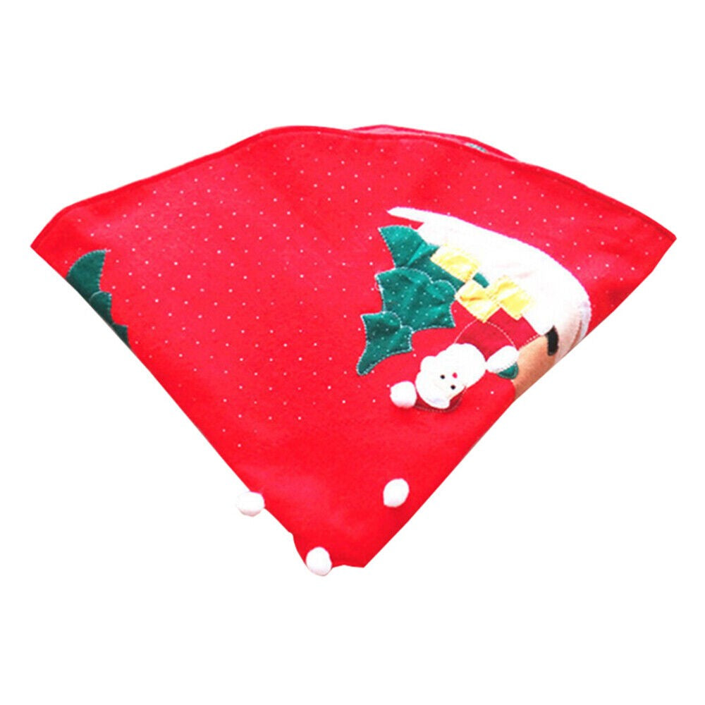 Covoras pentru bradul de Craciun lana, rosu/verde, 100 cm