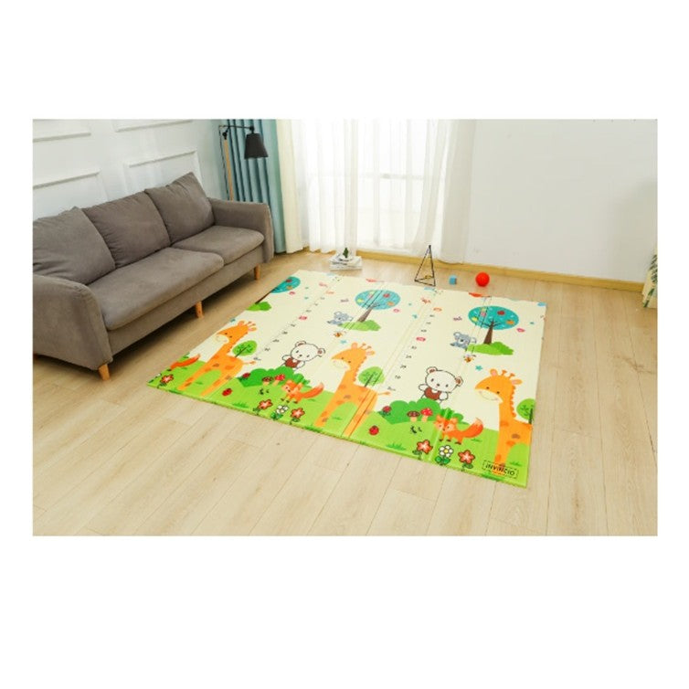 Covoras pentru Copii, Flippy, cu 2 Fete, Model ZOO/Ursulet, din XPE+PE, Impermeabil, Antiderapant, Protectie Termica, +3 Luni, Pliabil, 180 x 200 x 1.5 cm, Multicolor