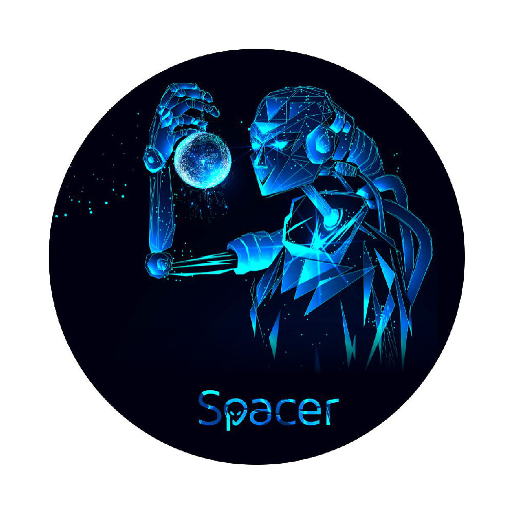 Covor pentru scaun gaming SPACER, protectie parchet, cauciuc si material textil, 1200 x 3mm, rotund, CYBORG 46501473 "SPFP-CYBORG-120"