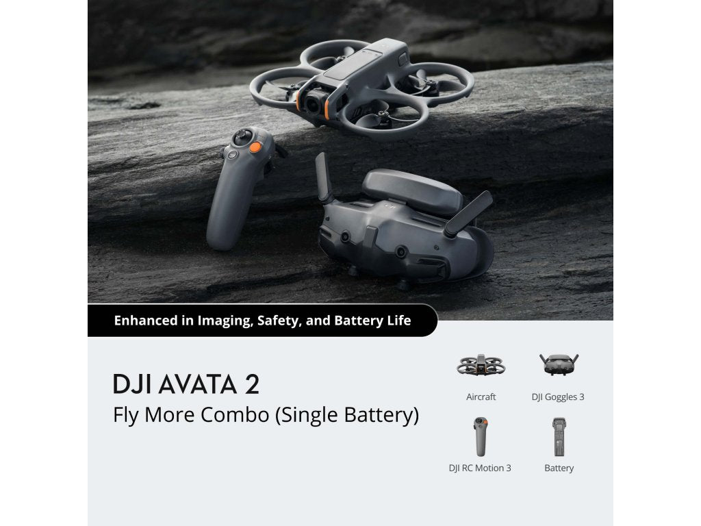 Kit Drona DJI Avata 2 FMC, 4K60, 12MP, 1xbaterieGimbal o axa, 64.8km/h, 377gr "CP.FP.00000150.01"
