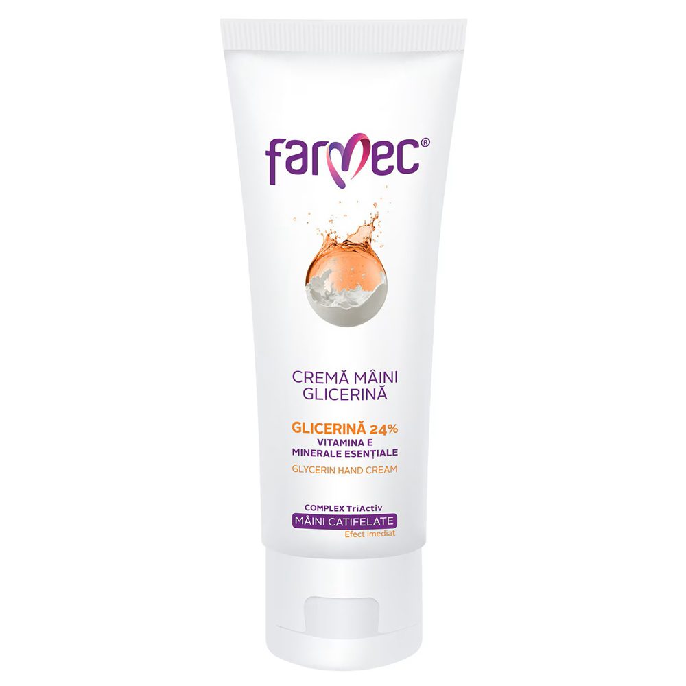 Crema pentru Maini, Farmec, 40 ml, Glicerina 24%, Vit E 6020
