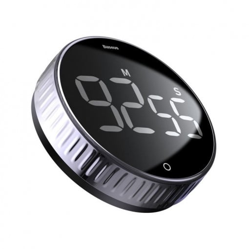 TIMER Baseus Heyo, display LED digital, setare prin rotatie, alarma sonora, magnet, 3 x baterii AAA(nu sunt incluse) 