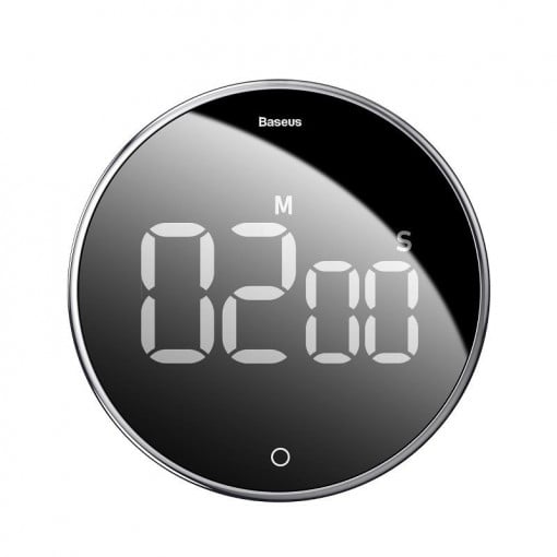 TIMER Baseus Heyo, display LED digital, setare prin rotatie, alarma sonora, magnet, 3 x baterii AAA(nu sunt incluse) 