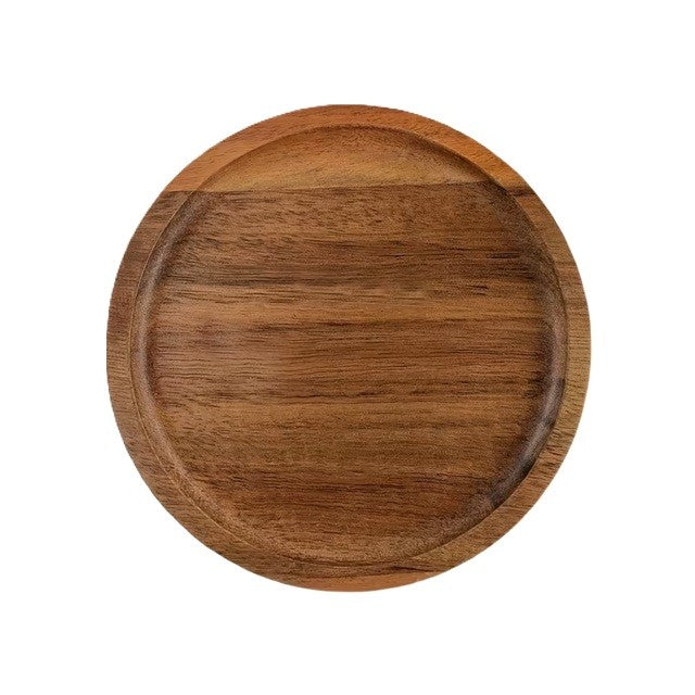 Farfurie din Lemn, Rotunda, pentru Alimente sau Decor, 10 x 1.5 cm, Natur
