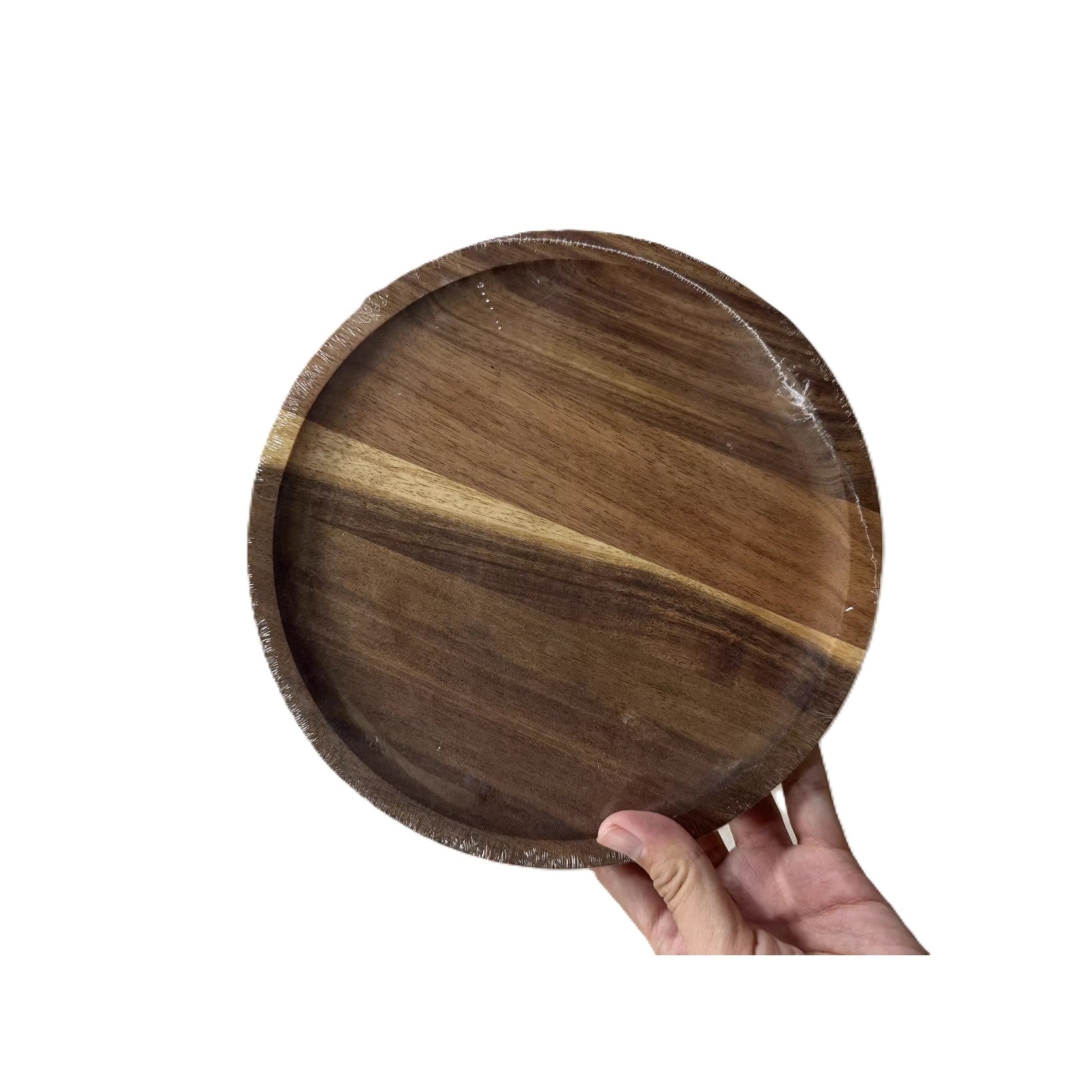 Farfurie din Lemn, Rotunda, pentru Alimente sau Decor, 20 x 1.5 cm, Natur