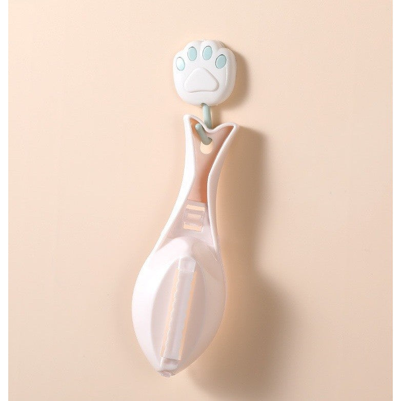 Curatator de Solzi de Peste, Manual, Forma Peste, cu Compartiment de Colectare, din Plastic, 15.5x5.5 cm, Alb