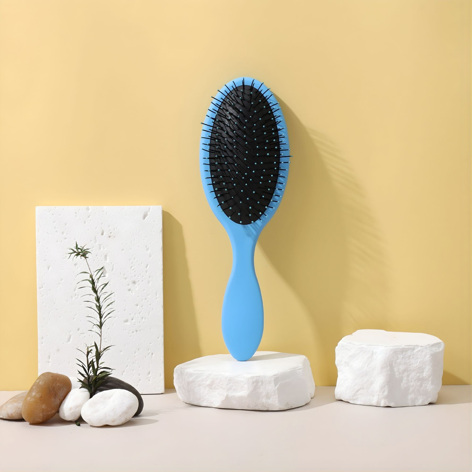 Pieptene cu Perna de Aer pentru Par, Plastic ABS+Nylon, 22x7 cm, Albastru