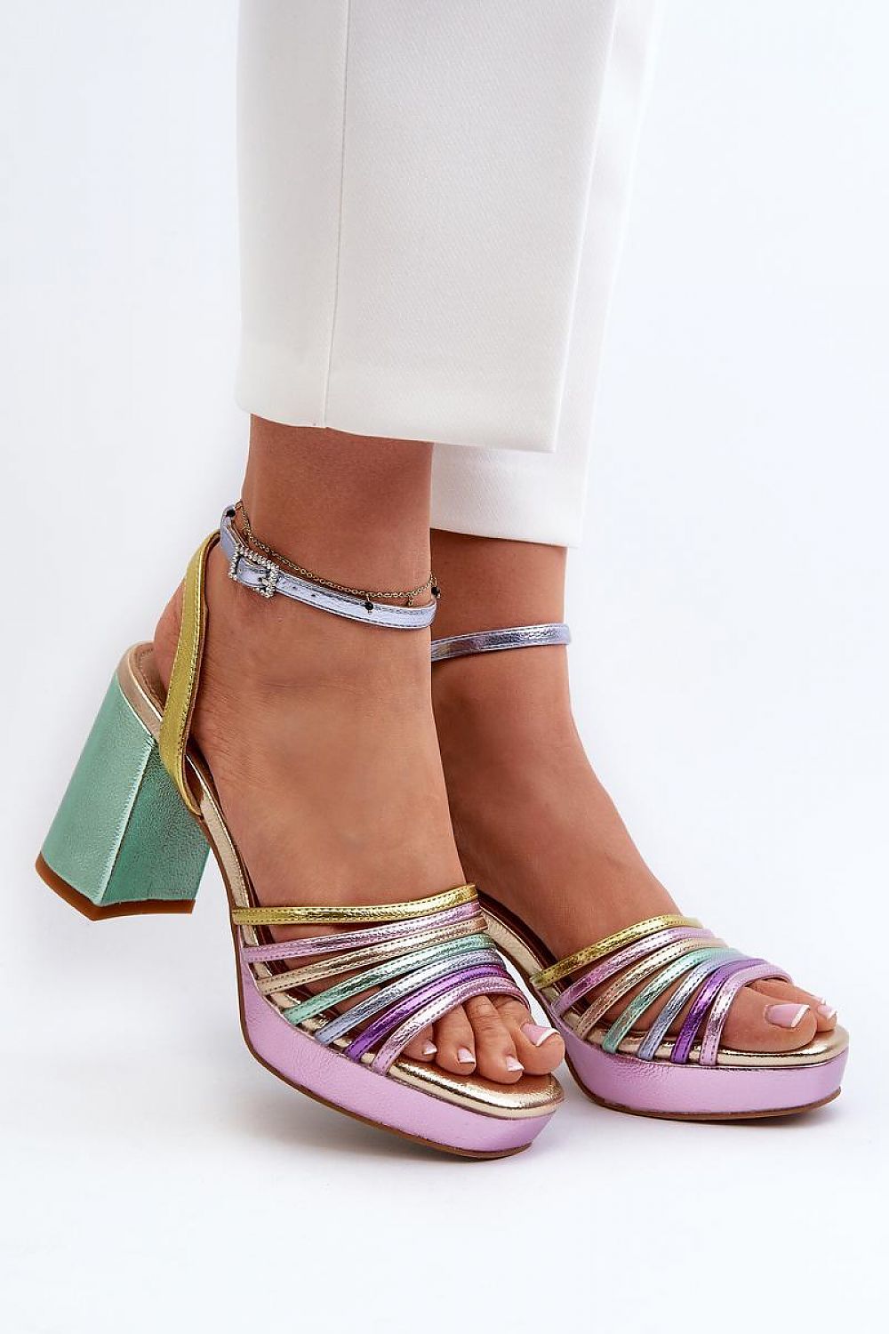  Sandale cu toc model 196965 Step in style 