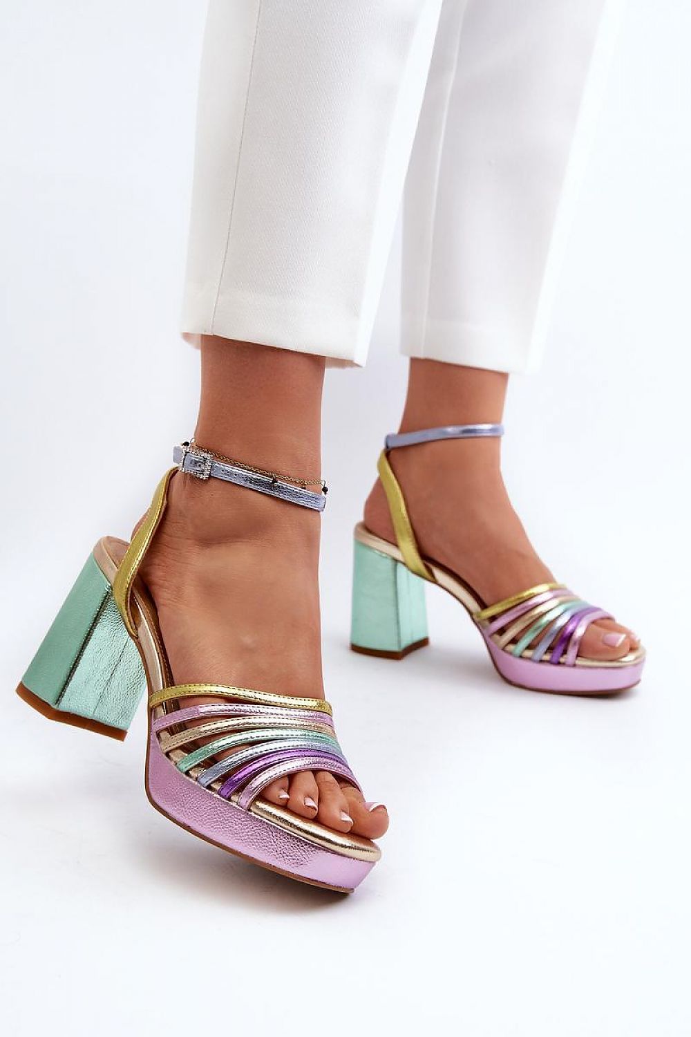  Sandale cu toc model 196965 Step in style 