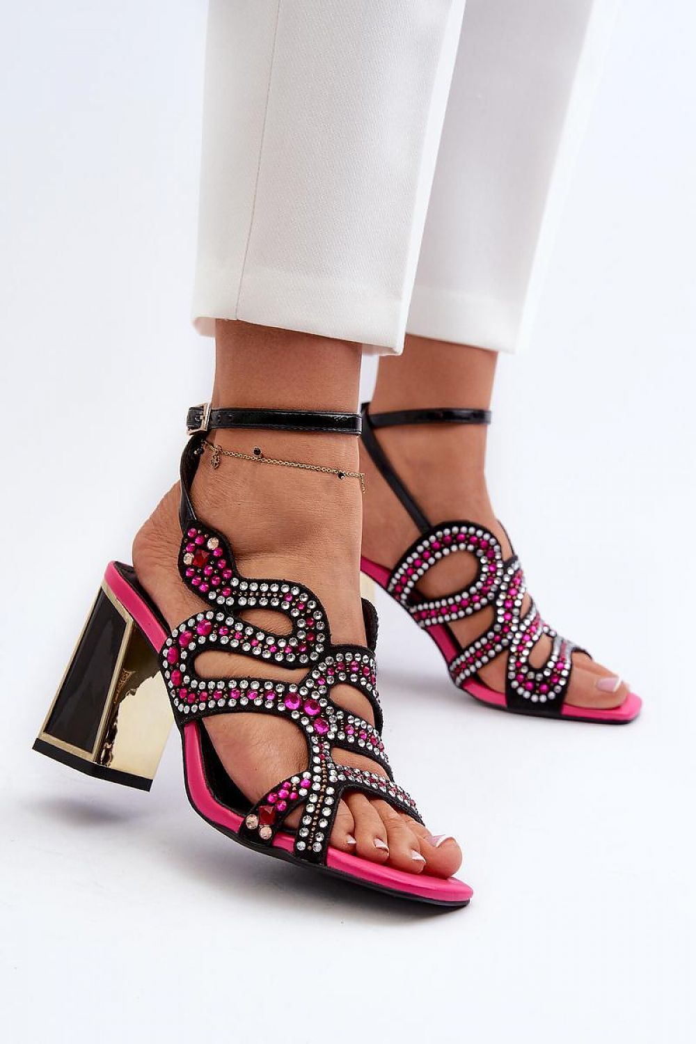  Sandale cu toc model 196972 Step in style 