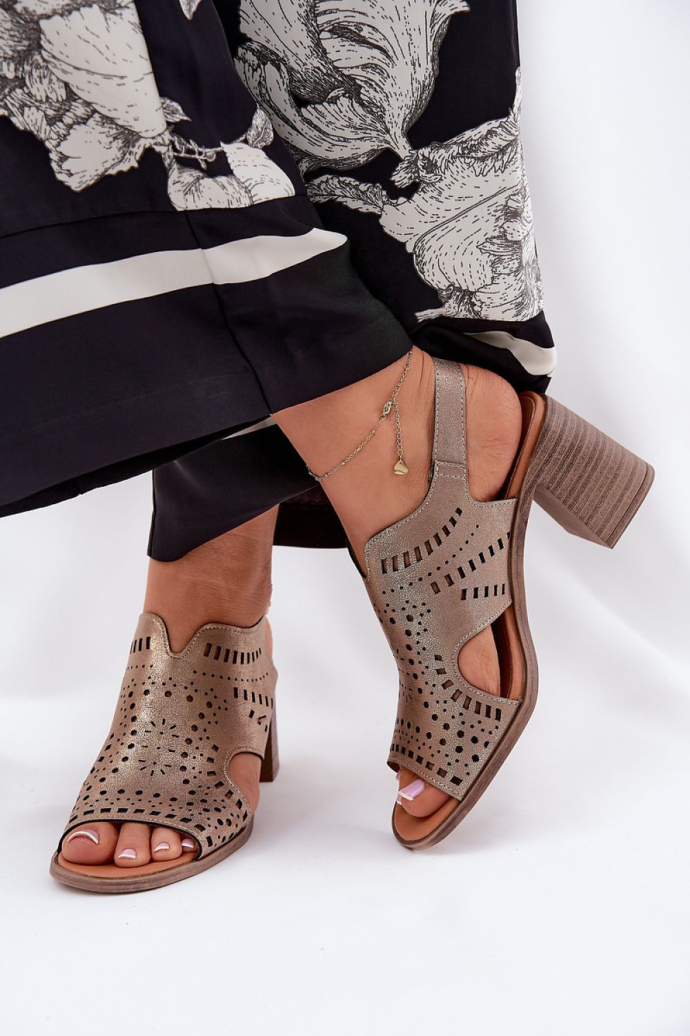  Sandale cu toc model 211364 Step in style 