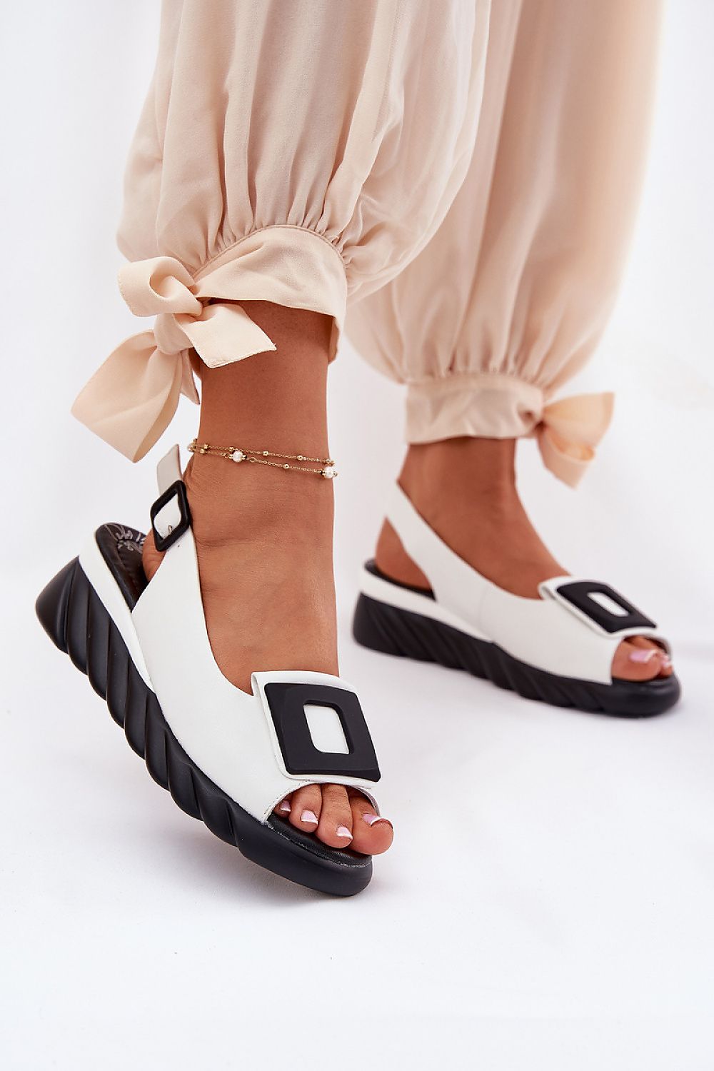  Sandale cu talpă tip pană model 212131 Step in style 