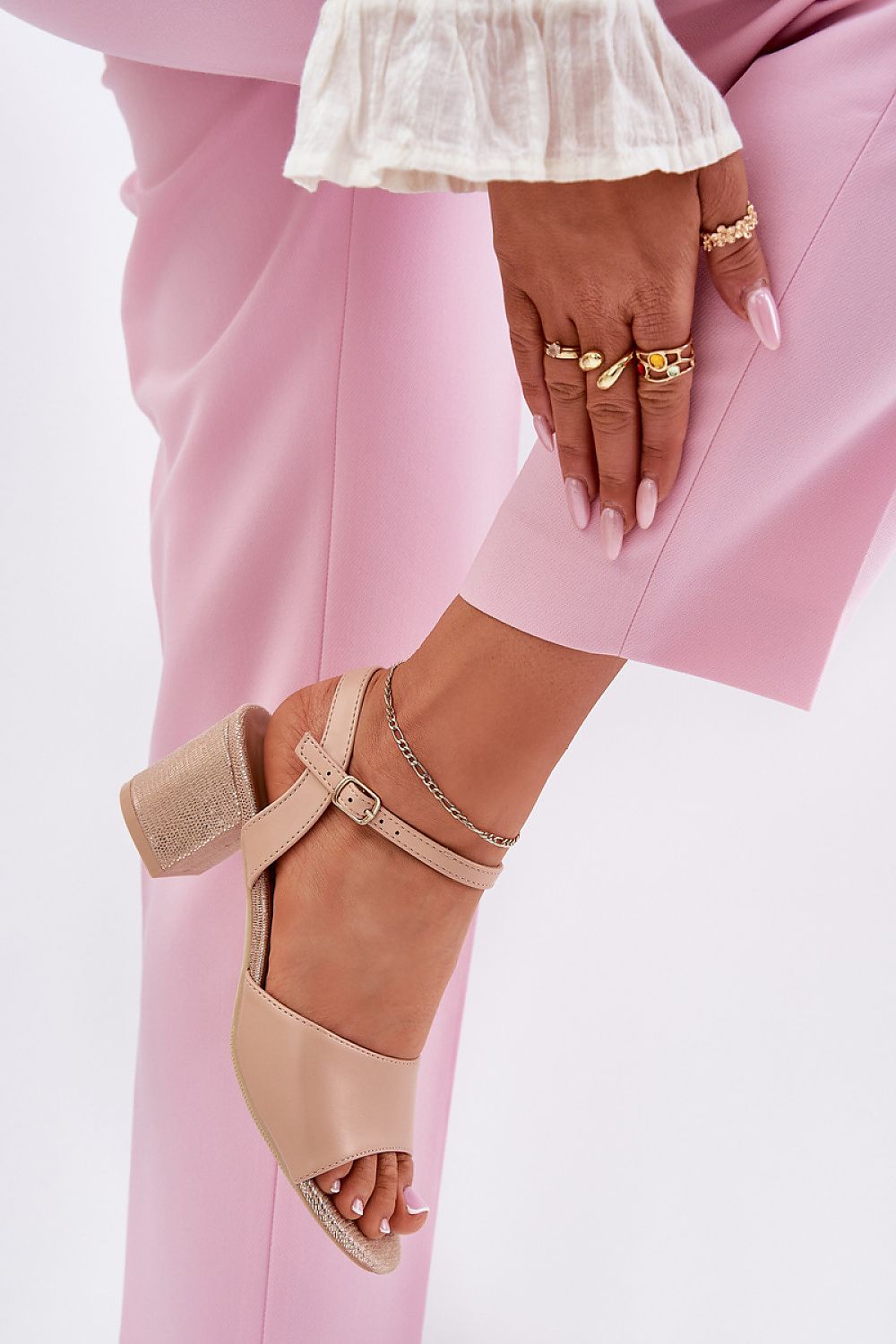  Sandale cu toc model 213011 Step in style 