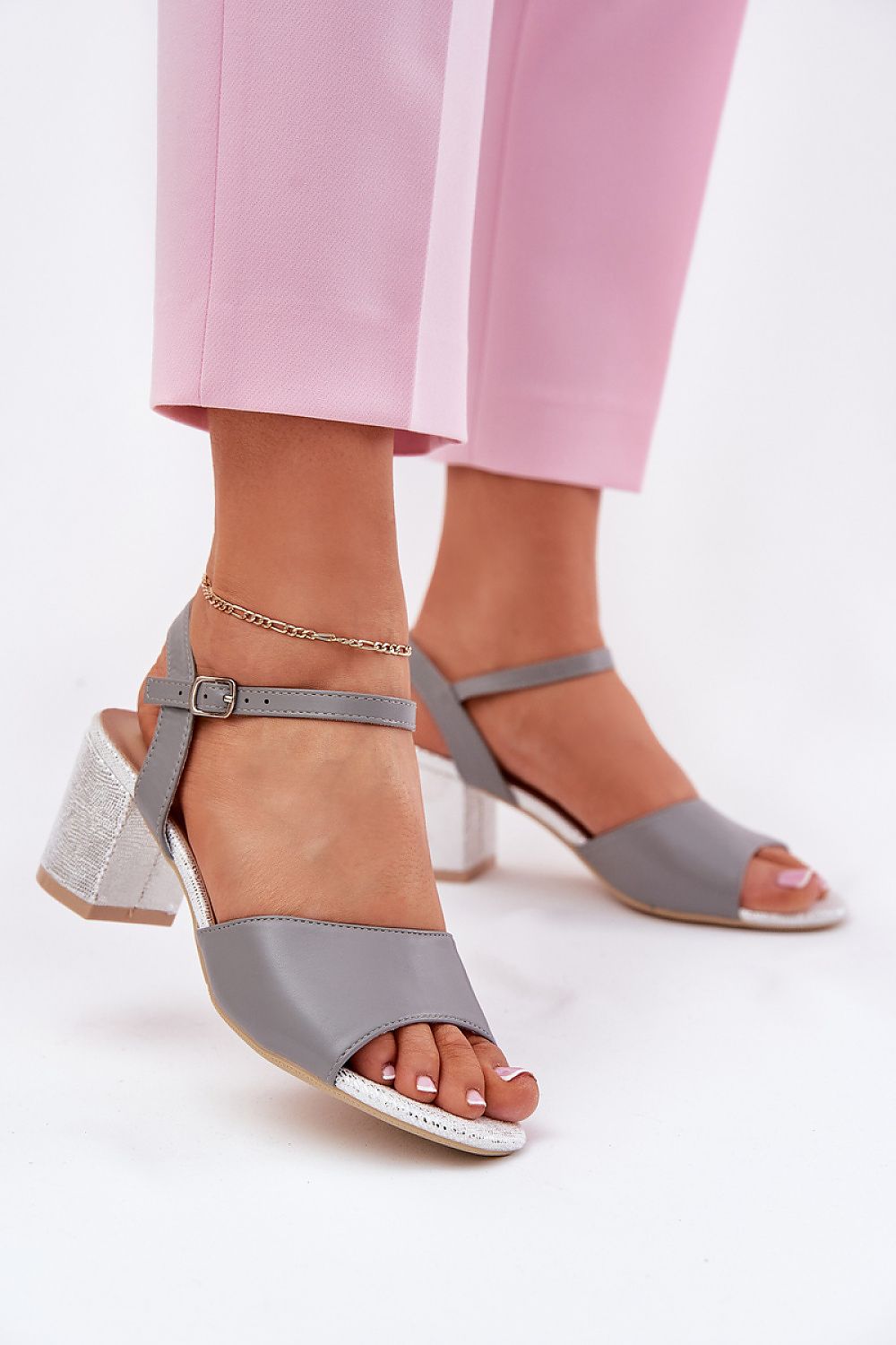  Sandale cu toc model 213012 Step in style 