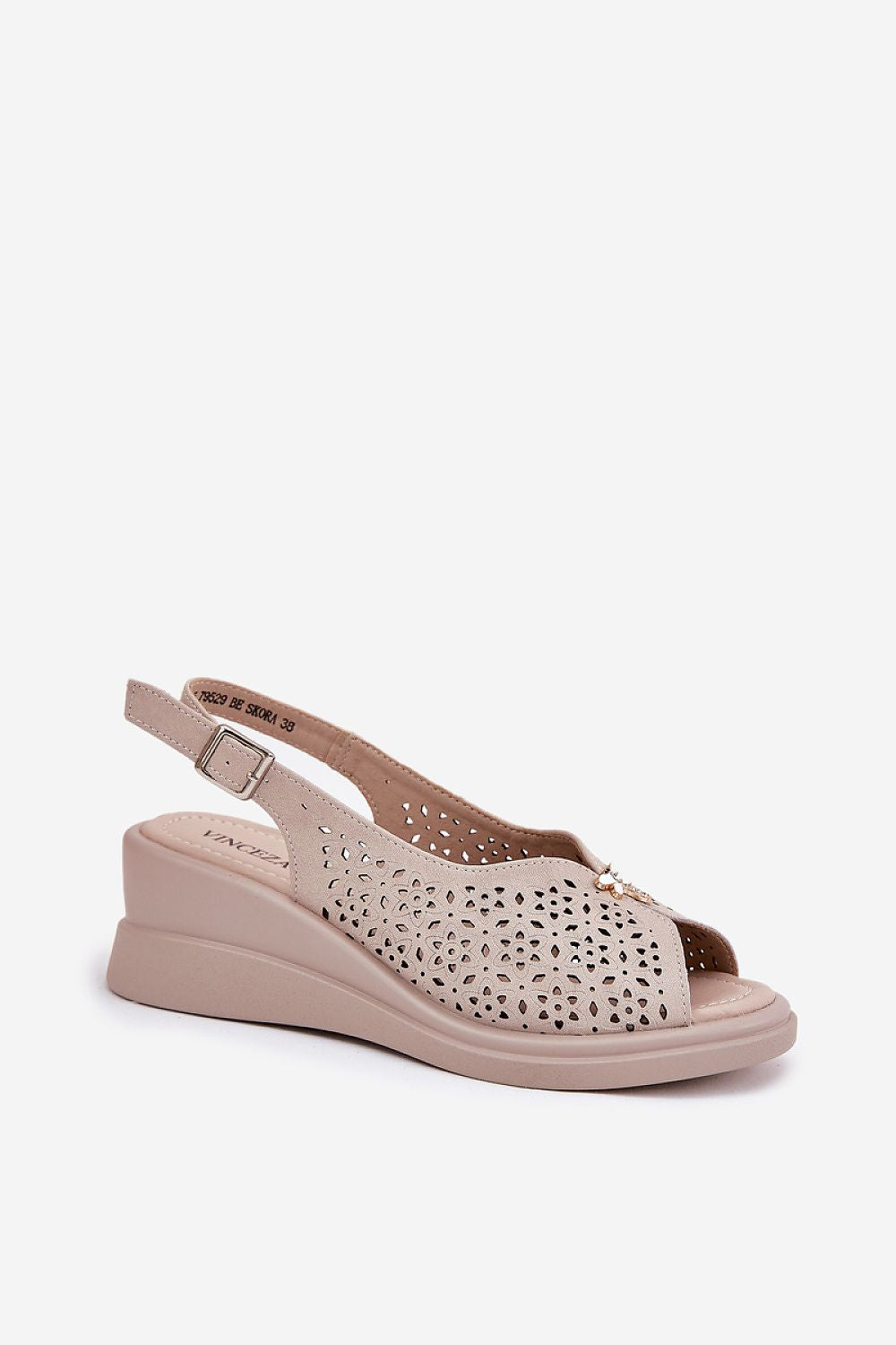  Sandale cu talpă tip pană model 213014 Step in style 