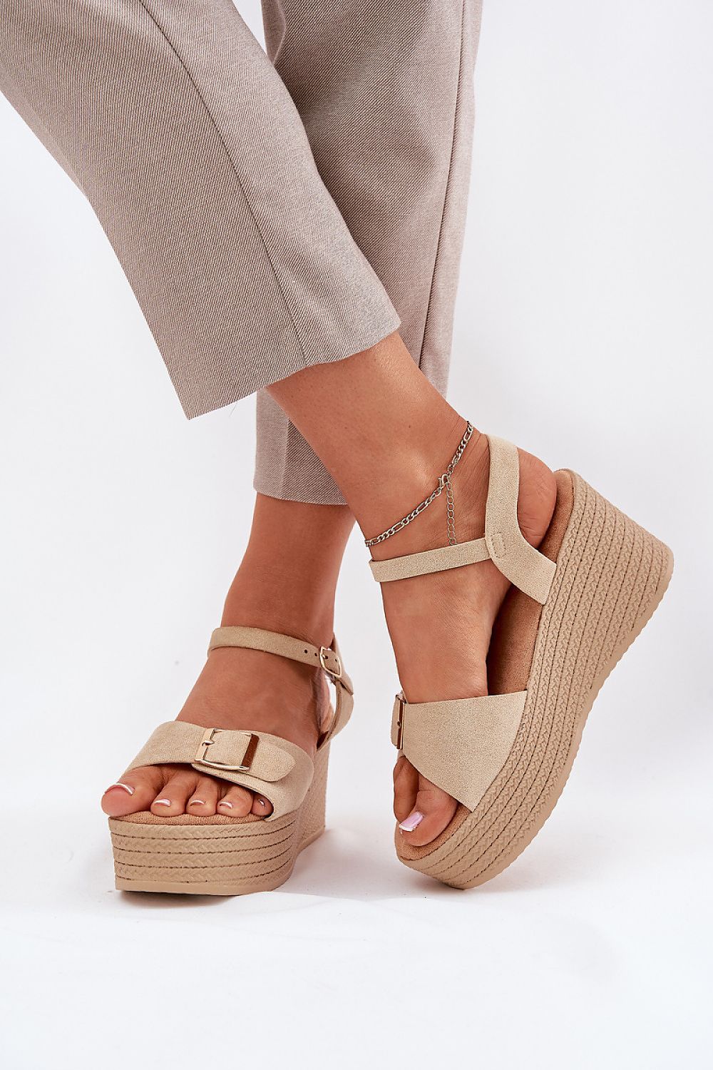  Sandale cu talpă tip pană model 213178 Step in style 