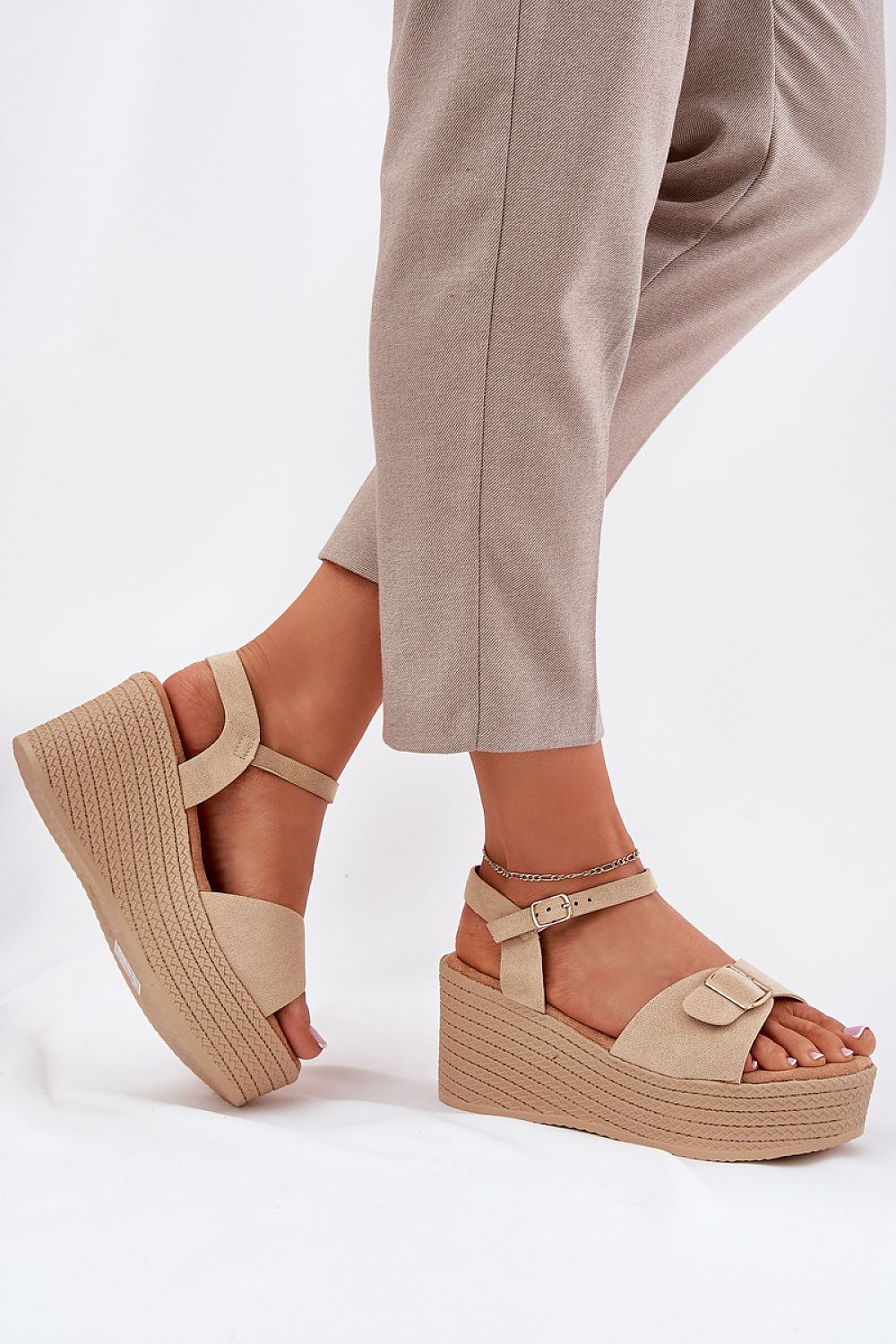  Sandale cu talpă tip pană model 213178 Step in style 