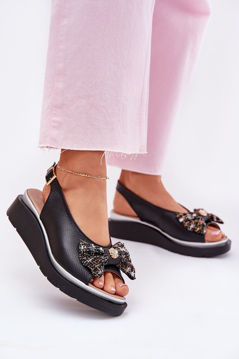  Sandale cu talpă tip pană model 214997 Step in style 