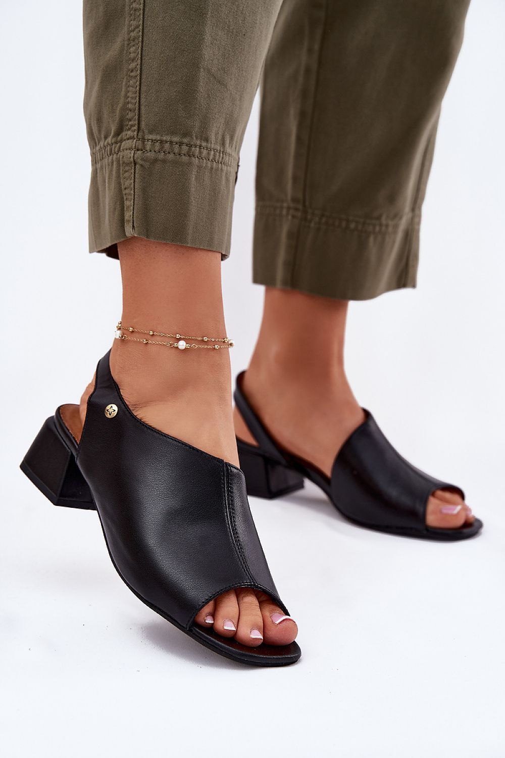  Sandale cu toc model 215343 Step in style 