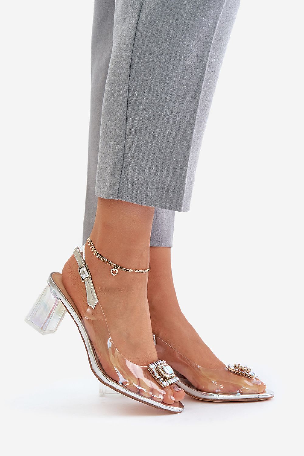  Sandale cu toc model 215722 Step in style 
