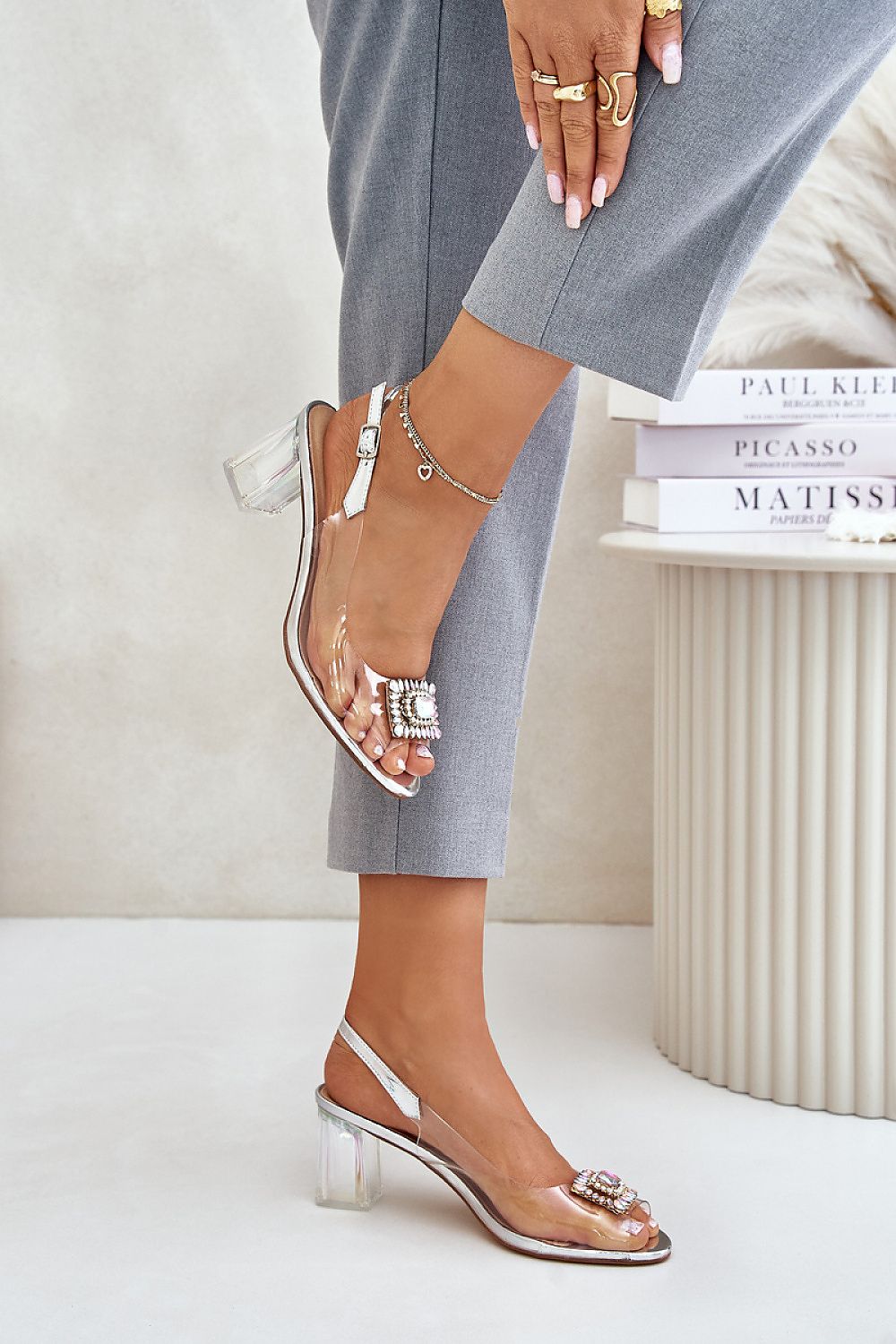  Sandale cu toc model 215722 Step in style 