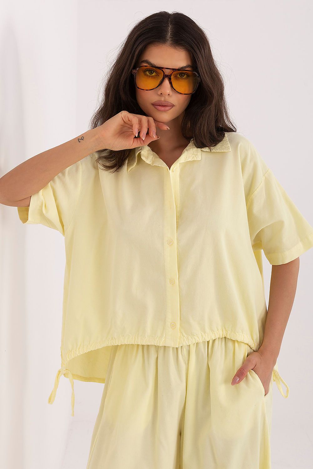  Cămaşă cu mânecă scurtă model 226015 Italy Moda 