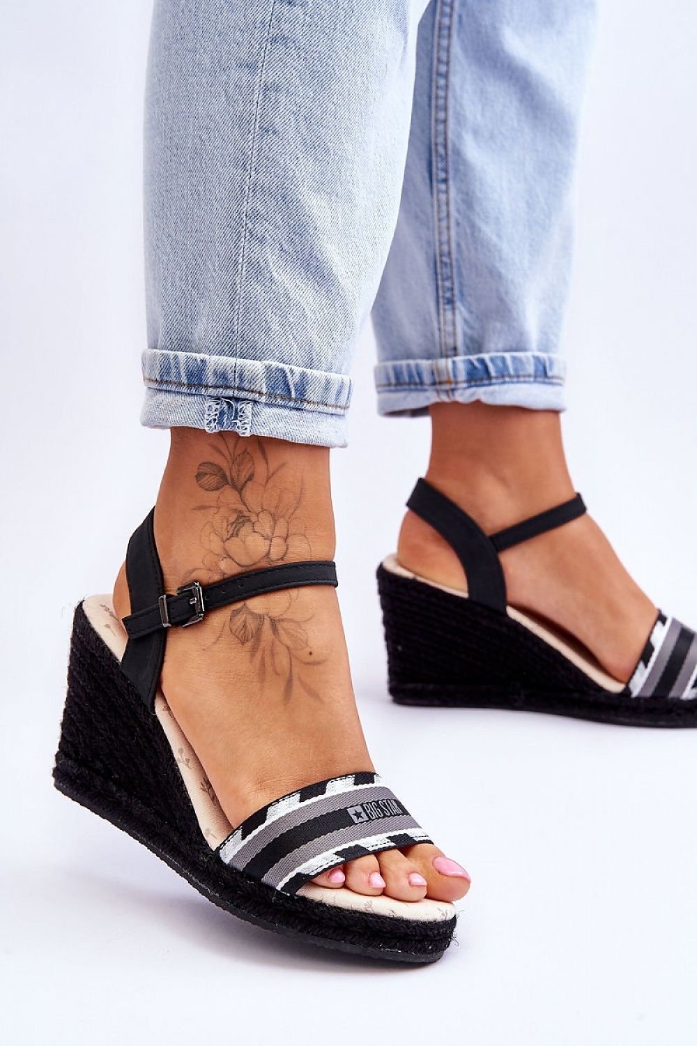  Sandale cu talpă tip pană model 180666 Step in style 