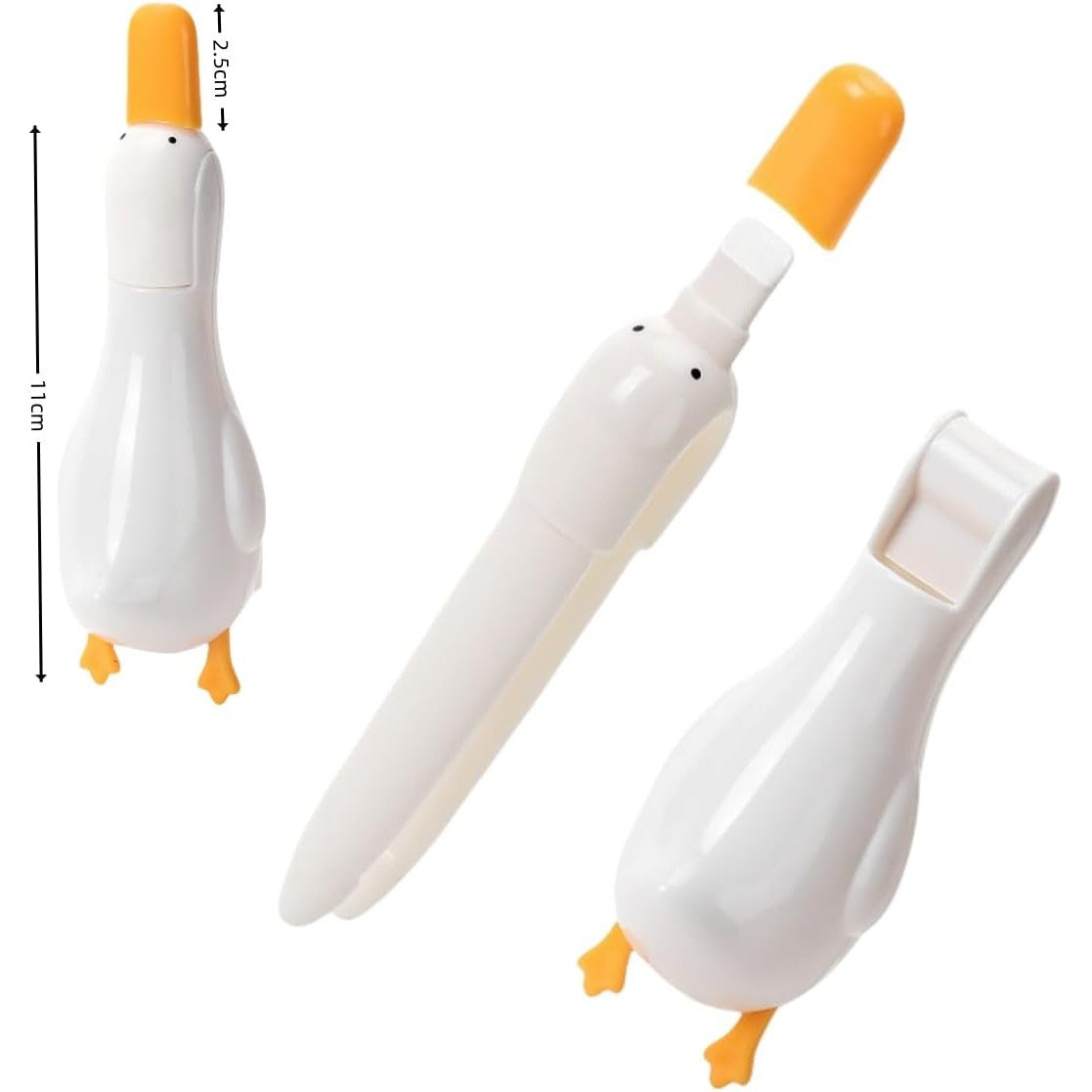 Cleste Multifunctional, 2in1, Cleste pentru Parul Cazut si Mini Racleta pentru Depuneri, din ABS, Model Rata, Alb
