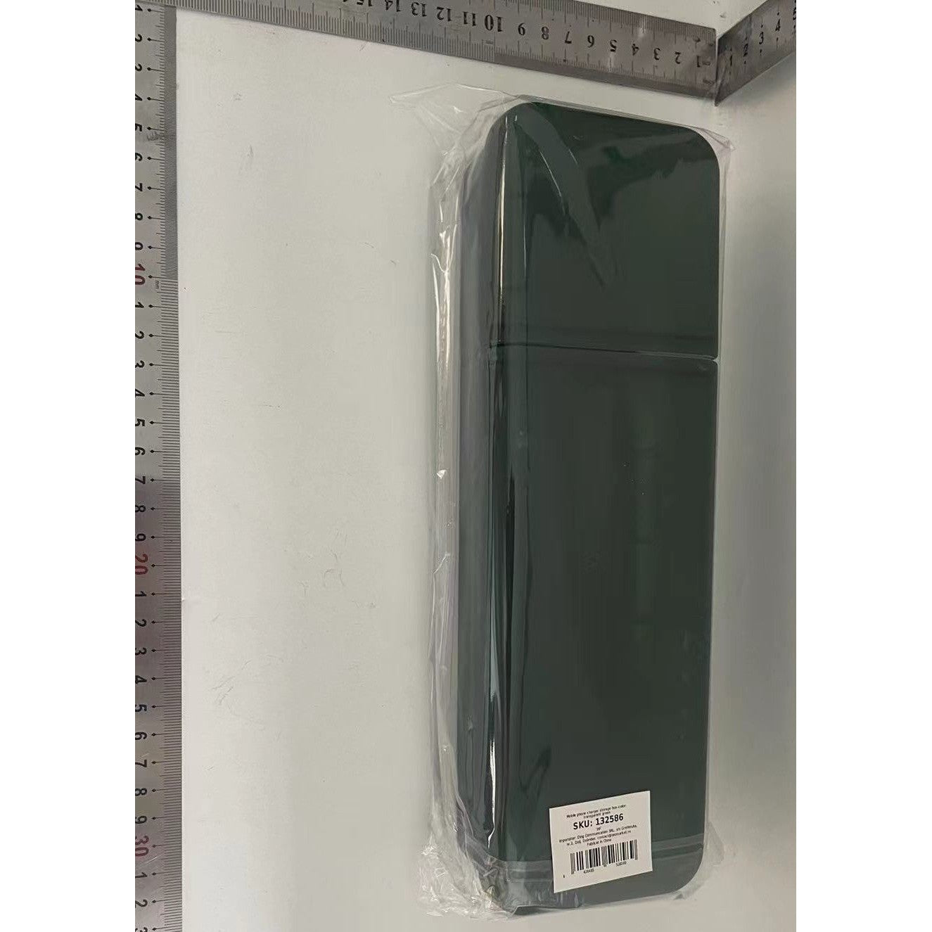 Cutie Organizatoare pentru Cabluri, din Plastic, 28 x 9 x 6 cm, Verde