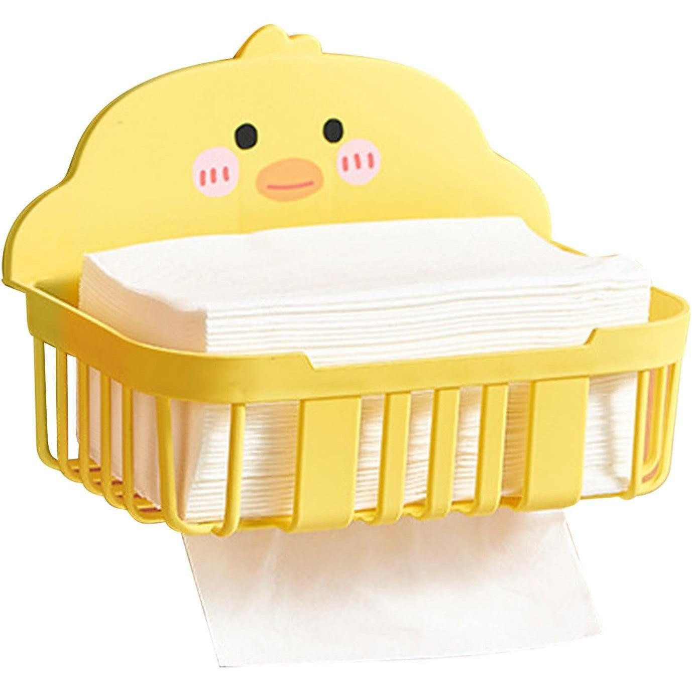 Cutie de Depozitare, din Plastic, Montare pe Perete, Model Ratusca, 13x19x12 cm, Galben