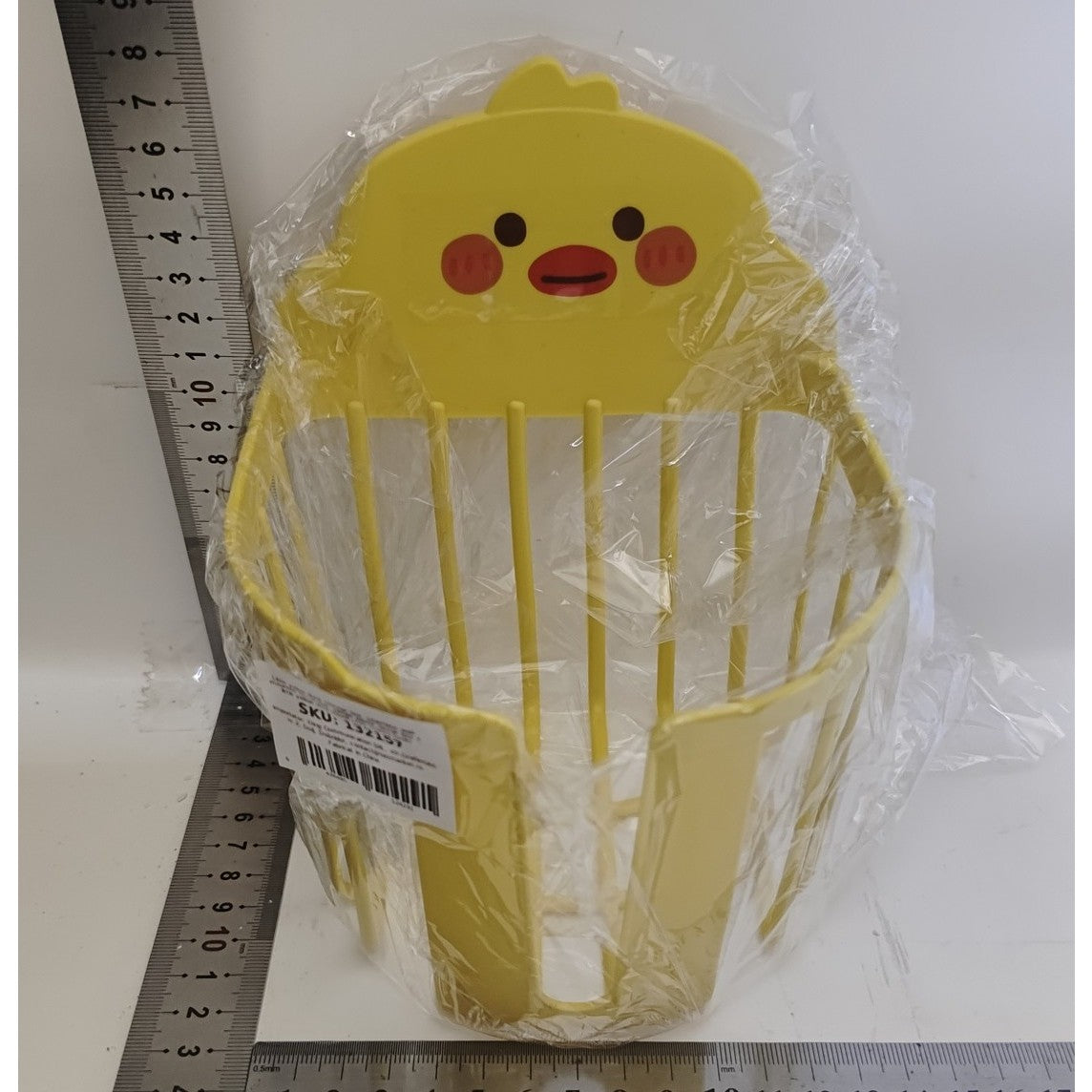 Cutie de Depozitare, din Plastic, Montare pe Perete, Model Ratusca, 17.5x13.5x12 cm, Galben