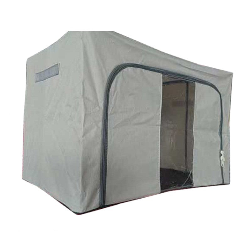 Cutie de depozitare Pliabila, Cadru Metalic, cu fermoar, 100 L, material Textil, 60 x 42 x 40 cm, suport de baza din plastic stabil, Gri deschis