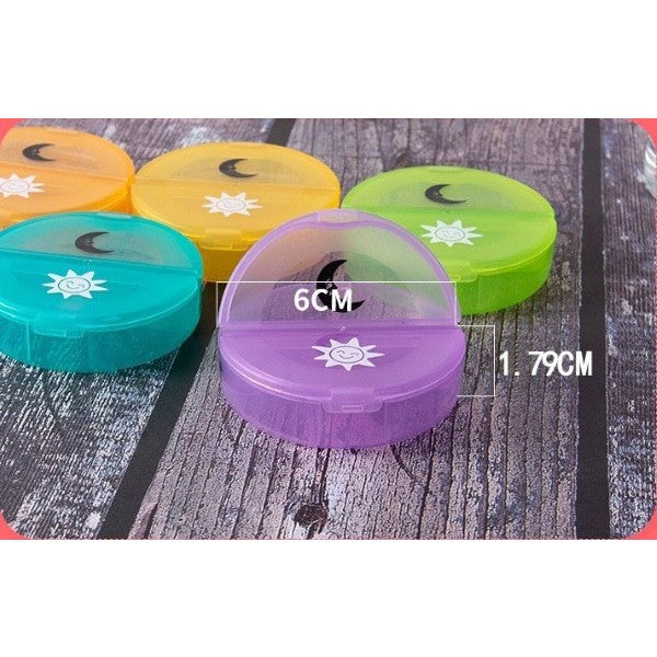 Cutie Depozitare Medicamente, 7 Zile, 14 Compartimente, Cutie Suport, Recipiente Detasabile, Portabila, Multicolor, 17.5x11x9.5 cm