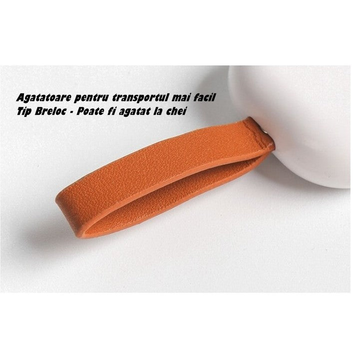 Cutie Depozitare Medicamente, Portabila, 3 Compartimente, Tip Breloc, Plastic, Glisanta, Alb, 10.7x3.6x1.6 cm