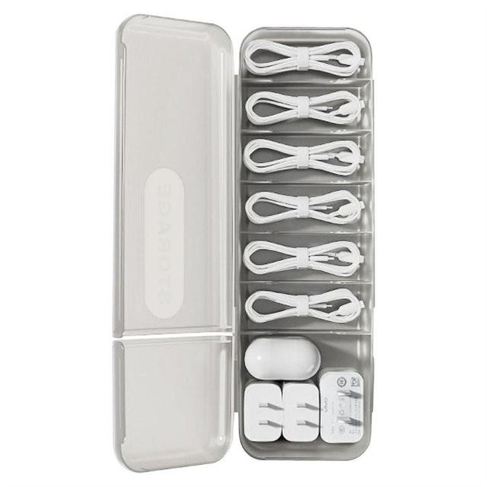 Cutie Organizatoare pentru Cabluri, din Plastic, 28 x 9 x 6 cm, Alb