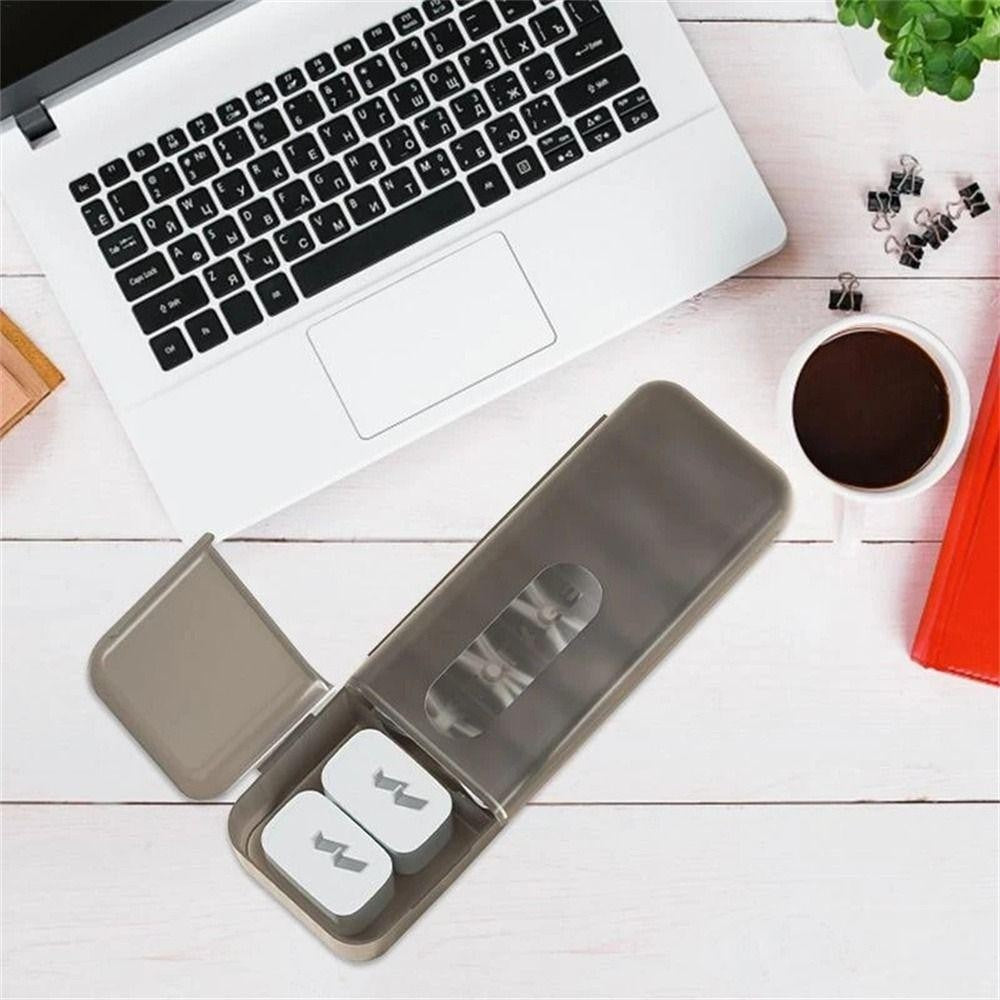 Cutie Organizatoare pentru Cabluri, din Plastic, 28 x 9 x 6 cm, Gri