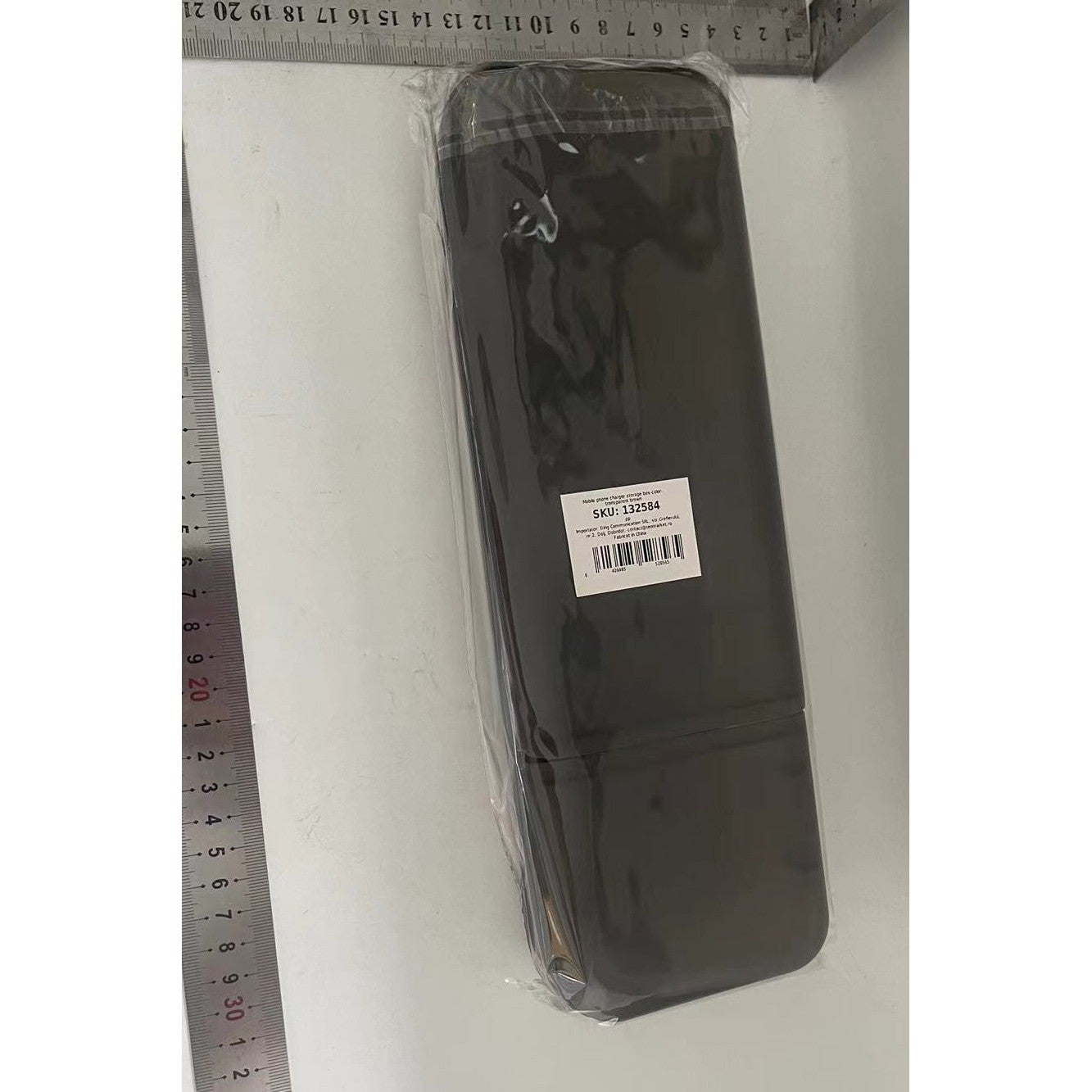 Cutie Organizatoare pentru Cabluri, din Plastic, 28 x 9 x 6 cm, Gri