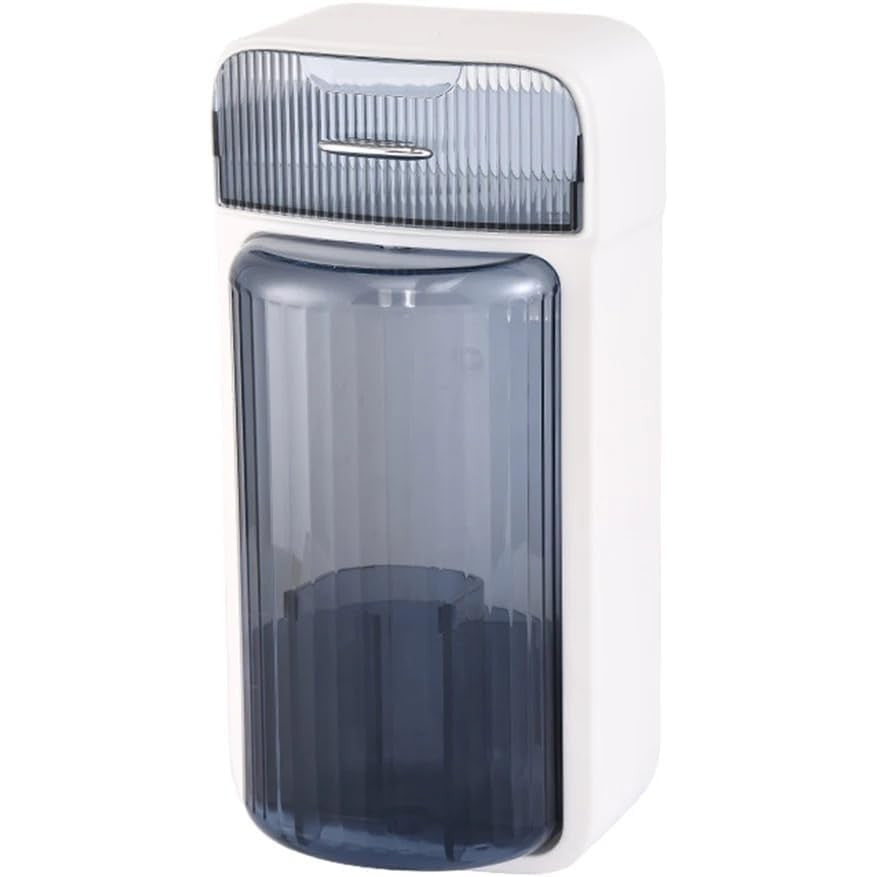Organizator Baie, 4 Compartimente si 1 Sertar, Rotire 360 Grade, din PP+PET, 27.5 x 16 x 11 cm, Albastru