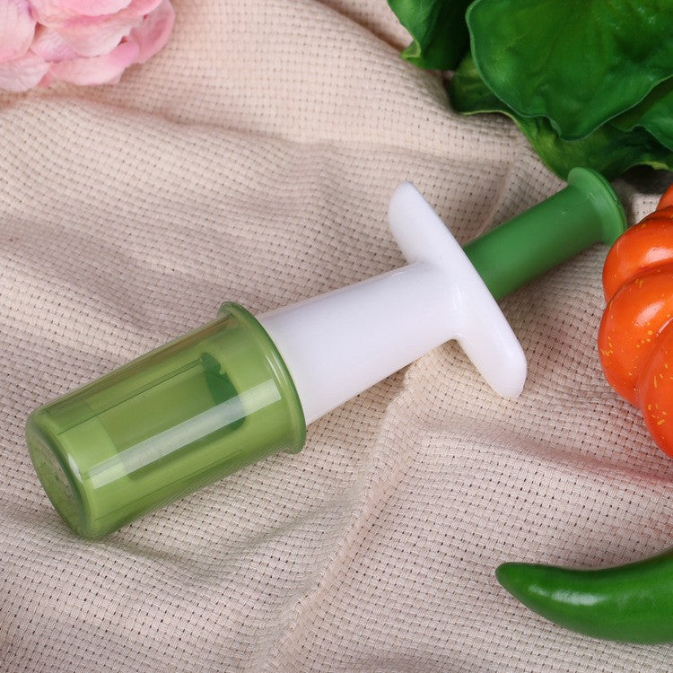 Cutit Feliator pentru Legume si Fructe mici, Feliator pentru Rosii Cherry, Feliator pentru Masline, Ustensila de Feliat Fructe si Legume, 18 x 6,5 cm, Verde
