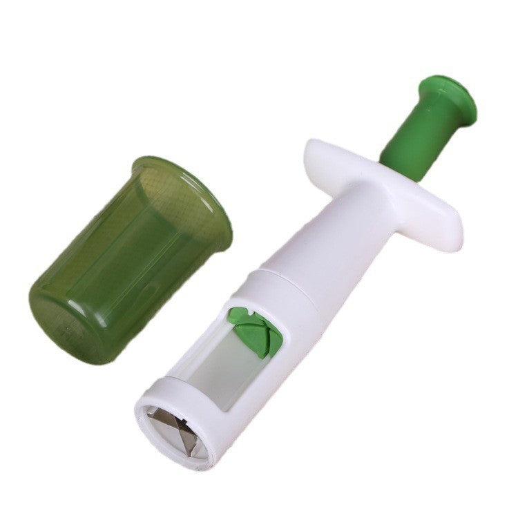 Cutit Feliator pentru Legume si Fructe mici, Feliator pentru Rosii Cherry, Feliator pentru Masline, Ustensila de Feliat Fructe si Legume, 18 x 6,5 cm, Verde