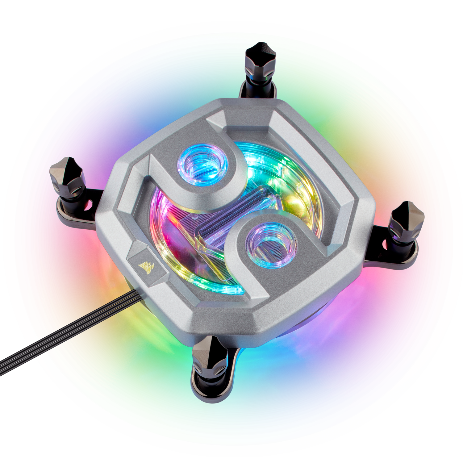 WATER block CORSAIR, filet pt. CPU, skt Intel LGA 2011/2066 AMD sTR4/sTRX4, pt filet G 1/4", luminat RGB, silver, "CX-9010001-WW"