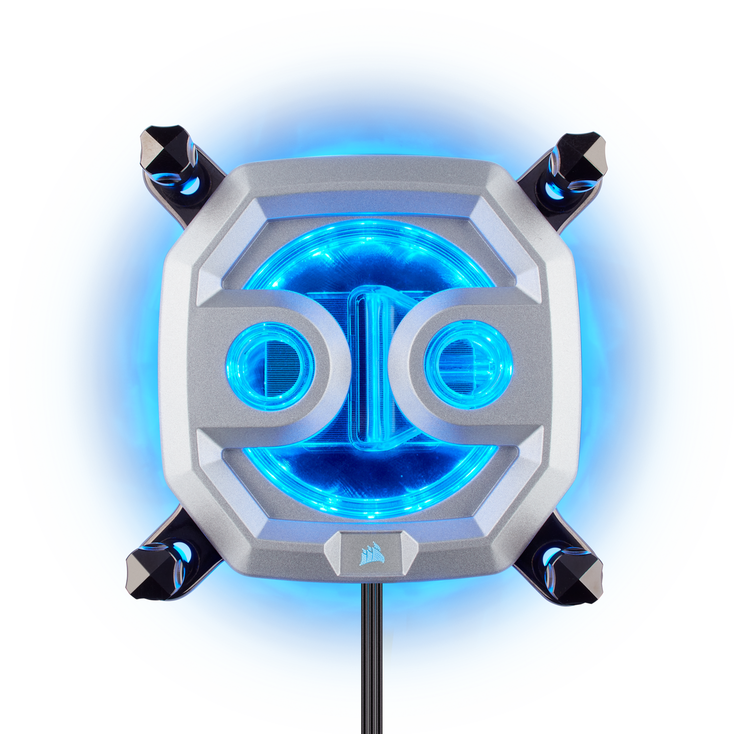 WATER block CORSAIR, filet pt. CPU, skt Intel LGA 2011/2066 AMD sTR4/sTRX4, pt filet G 1/4", luminat RGB, silver, "CX-9010001-WW"