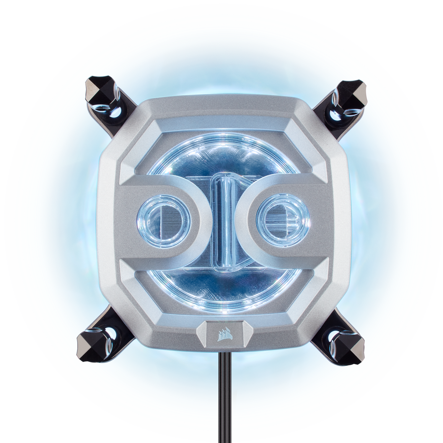 WATER block CORSAIR, filet pt. CPU, skt Intel LGA 2011/2066 AMD sTR4/sTRX4, pt filet G 1/4", luminat RGB, silver, "CX-9010001-WW"