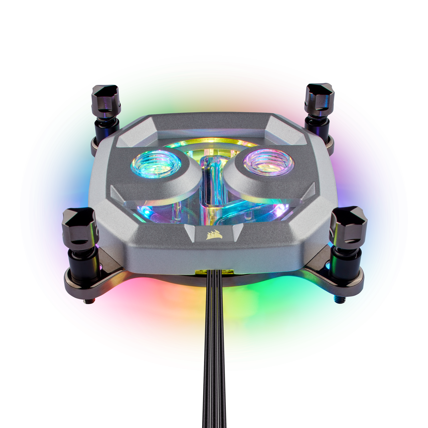 WATER block CORSAIR, filet pt. CPU, skt Intel LGA 2011/2066 AMD sTR4/sTRX4, pt filet G 1/4", luminat RGB, silver, "CX-9010001-WW"