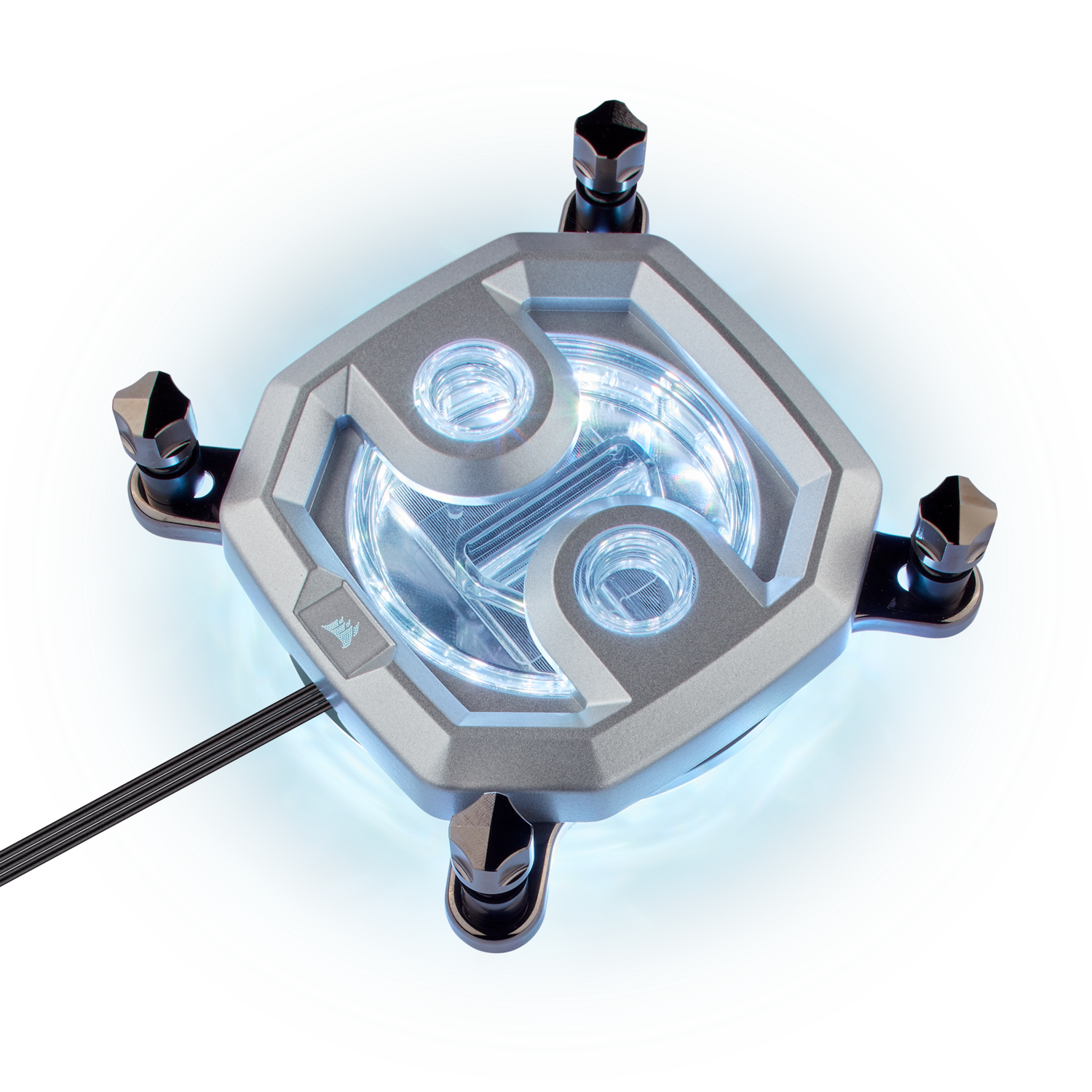 WATER block CORSAIR, filet pt. CPU, skt Intel LGA 2011/2066 AMD sTR4/sTRX4, pt filet G 1/4", luminat RGB, silver, "CX-9010001-WW"