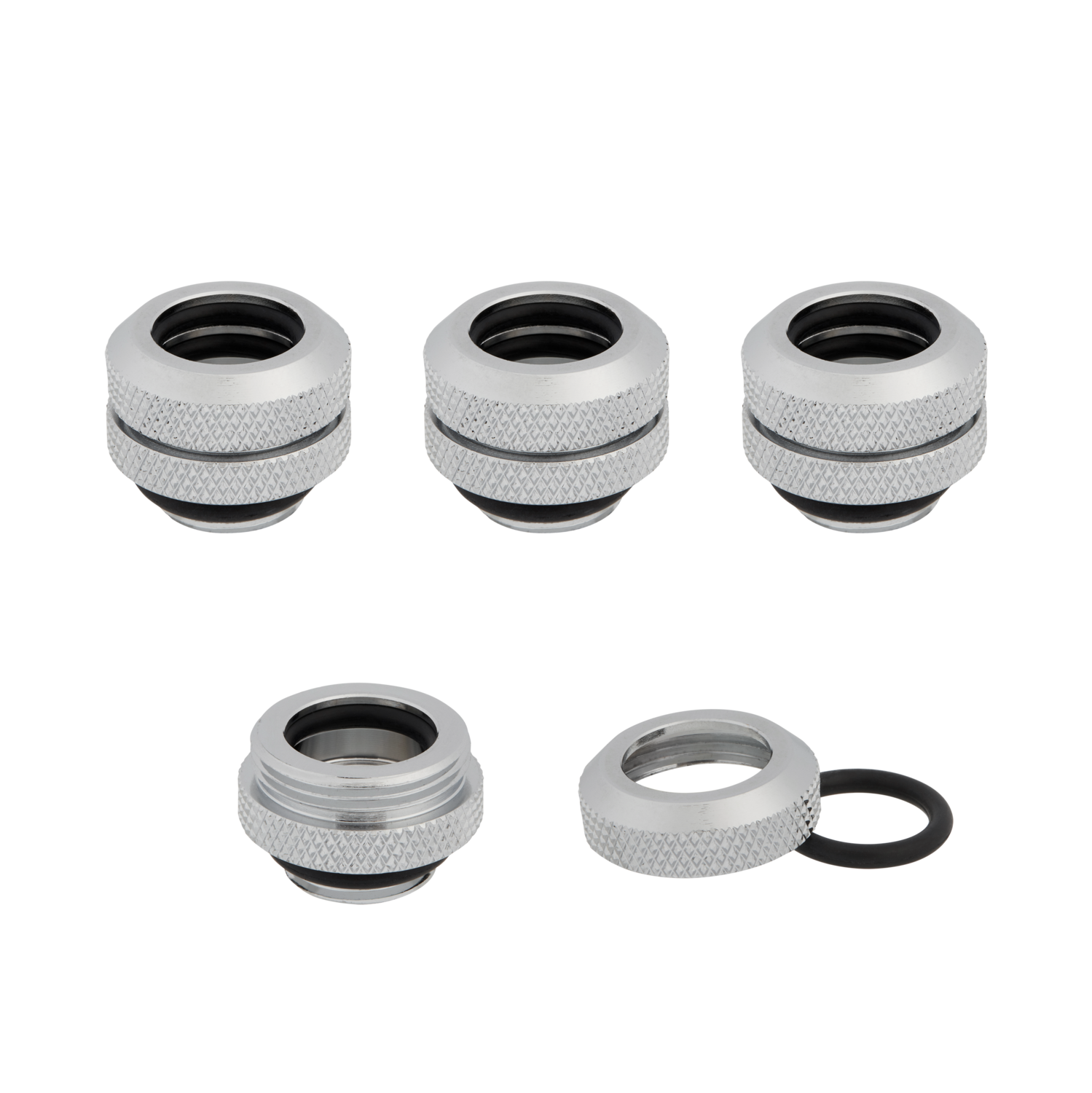FITTING tub CORSAIR, filet G1/4", fitting straight, pt hard tube, OD 12 mm, chrome, "CX-9052000-WW"