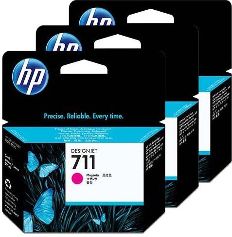 Tri-Pack Original HP Magenta, nr.711, pentru DesignJet T120|T520, , , "CZ135A"